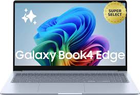Samsung Galaxy Book4 Edge Series Copilot AI-PC Full Metal Chasis Qualcomm Snapdragon X - (16 GB/512 GB SSD/Windows 11 Home) NP750XQB-KA1IN Thin and Light Laptop (15.6 inch, Sapphire Blue, 1.55 Kg, With MS Office)